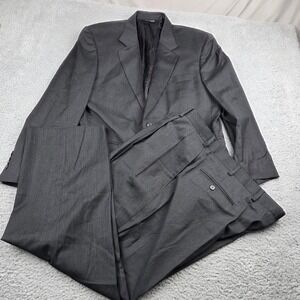 Jos A Bank Signature Collection Suit Mens 40R 40x27 Charcoal Gray 100% Wool 2PC‎